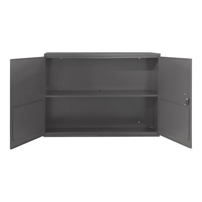 Durham Mfg 33 3/4" x 11 7/8" x 23 7/8" 20 Gauge Steel 2-Shelf Wall-Mounted Storage Cabinet with Door Pockets 060-95-WFS