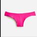 J. Crew Swim | J. Crew Hot Pink Curved-Waist Cheeky Bikini Bottom High Cut Swim Large Nwt | Color: Pink | Size: L