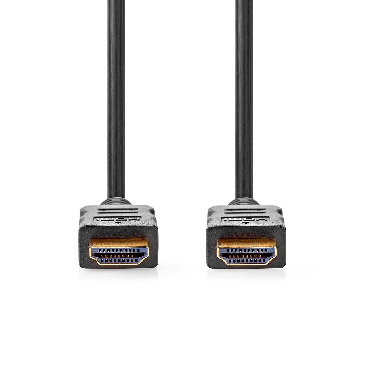Nedis High Speed HDMI Kabel mit Ethernet - HDMI Stecker - HDMI Stecker - 4K@60Hz - ARC - 18 Gbps - 0.50 m - Rund - PVC - Schwarz - Box Image