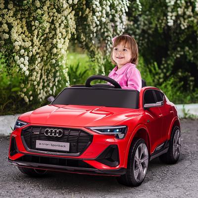 12V Kids Electric Ride-On Audi E-tron Car - Battery Powered, Parent Remote Control. - Red - N/A