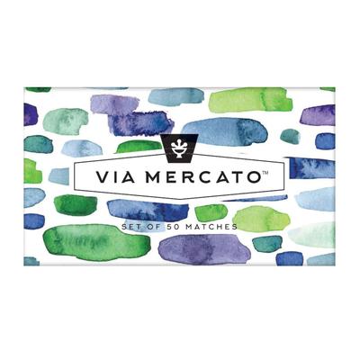 Via Mercato 50Pc Match Box Gift - Blue