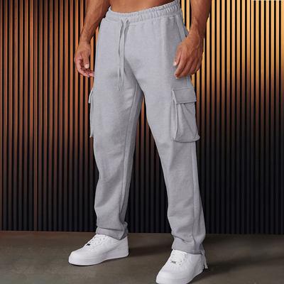 Men's Sweatpants Joggers Trousers Cargo Sweatpants Pocket Drawstring Elastic Waist Plain Comfort Sports Outdoor Daily Fashion Casual Black Red Micro-elastic