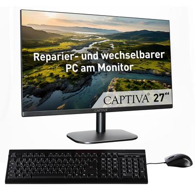 CAPTIVA All-in-One PC "All-In-One Power Starter I84-952", schwarz, Microsoft Windows 11 Pro (64 Bit), 32 GB RAM 1000 GB SSD, Computer