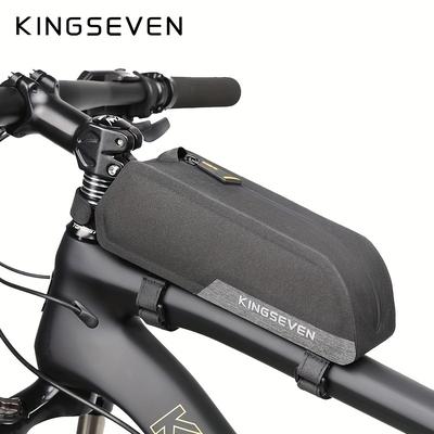 TEMU Kingseven Waterproof Cycling Top Tube Front Bag With Large Capacity, Mountain Road Bicycle Pouch, Bike Equipment