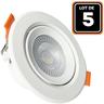 Lot de 5 Spots led Encastrable Rond 5W - Blanc Froid 6500K