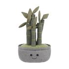 Apricot Lamb Potted Lucky Bamboo Plant Plush Stuffed Animals for Kids, Soft Cute Plush Toys for Baby Girl and Boy, Fluffy Potted Lucky Bamboo Plant Green