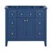 36 in. W x 18 in. D x 33 in. H MDF Freestanding Bath Vanity Base in Blue without Counter Top