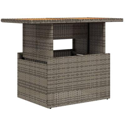 Vidaxl - Gartentisch Grau 100x55x73 cm Poly Rattan und Akazienholz Image