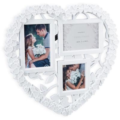 Xl Herz Bilderrahmen Collage, Bildergalerie, Hoch-, Querformat 10x10, 10x15, Geschenk f. Hochzeit, Image