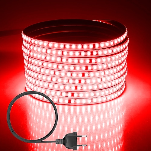 3M 5m 10m Flexible LED-Lichtleisten 1200 LEDs 2835 SMD 8mm 1 Set Lichterketten Zubehör 1 Set Kühles Weiß Rot Blau LED Neonlichte Innen Party Draussen 220-240 V Image