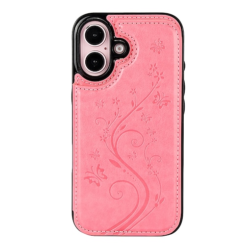Handy Hülle Handyhüllen Für iPhone 17 Pro Max 17 Air 16 15 14 Pro Max Plus 13 12 11 Pro Max Mini Rückseite Mit Ständer Kartenfach Stoßfest Retro TPU PU-Leder Image