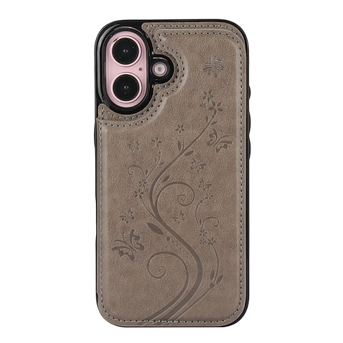 Handy Hülle Handyhüllen Für iPhone 17 Pro Max 17 Air 16 15 14 Pro Max Plus 13 12 11 Pro Max Mini Rückseite Mit Ständer Kartenfach Stoßfest Retro TPU PU-Leder Image