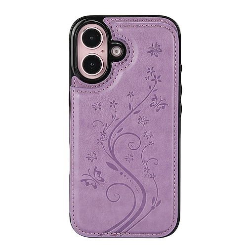 Handy Hülle Handyhüllen Für iPhone 17 Pro Max 17 Air 16 15 14 Pro Max Plus 13 12 11 Pro Max Mini Rückseite Mit Ständer Kartenfach Stoßfest Retro TPU PU-Leder Image