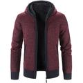 Per uomo Cardigan Maglione Giacca maglione Maglia Color Block Con cappuccio Fantastico Informale Abbigliamento Inverno 8865 grigio scuro 8865 grigio chiaro S M L