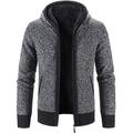 Per uomo Cardigan Maglione Giacca maglione Maglia Color Block Con cappuccio Fantastico Informale Abbigliamento Inverno 8865 grigio scuro 8865 grigio chiaro S M L