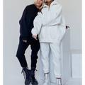 Per donna Caldo Felpa con cappuccio Felpa Sherpa Pantaloni in pile Manica lunga Con cappuccio Tinta unica Nero Bianco Primavera Morbido