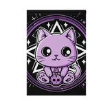 Cute Cat with Skull Garden Flag 28X40 Double Sided Yard Flags for Outside Outdoor All Seasonal Decoration