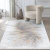 Teppich THE CARPET "Mila", grau, B:240cm H:8mm L:340cm, Polyester, Teppiche, moderner Wohnzimmer Teppich elegant glänzender Flor