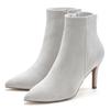 High-Heel-Stiefelette LASCANA, Damen, Gr. 37, grau (hellgrau), Obermaterial: 100% Textilmaterial. Futter: 100% Textilmaterial. Decksohle: 100% Lederimitat. Laufsohle: 100% Synthetik, unifarben, feminin, Schuhe, in spitzer Form & Pfennigabsatz,...