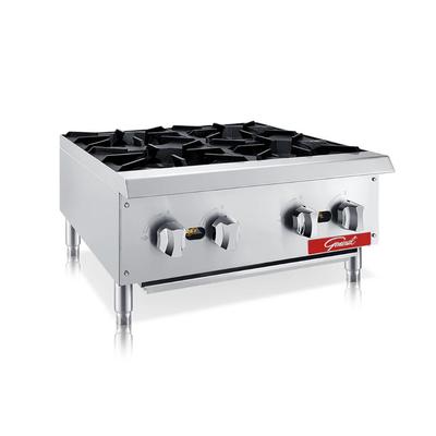 General GCHP-24-4NG 24" Gas Hotplate w/ 4 Burners & Manual Controls, Convertible, Stainless Steel, Gas Type: Convertible
