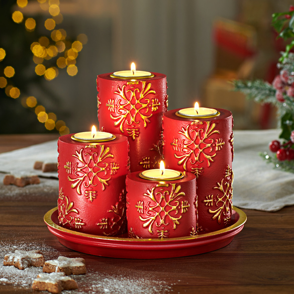 Adventskranz Teelichthalter-Set 5-tlg. Eldo Image