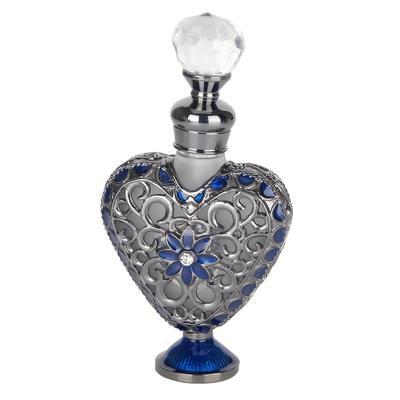 TEMU 10ml Heart-shaped Glass Perfume Bottle Adorned With Sunflower Design - Refillable Empty Decorative Bottle, Perfect Gift For Girls & Women, Including Mothers' Day Celebrations