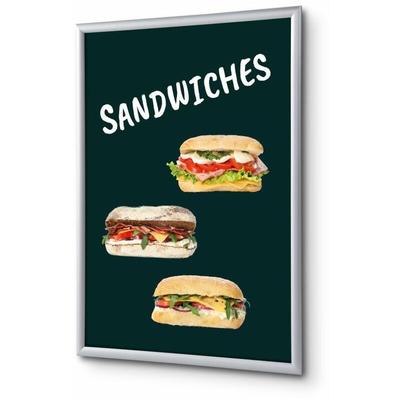 Showdown Klapprahmen - din A4 - Komplett-Set - Sandwiches Englisch - Schwarz