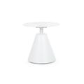 Table basse de jardin ronde en aluminium D50 blanc