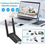 BQLQBQLQ 1300Mbps Dual Band USB5.0 WiFi Adapter WiFi Bluetooth 5.0 Network Card>`~