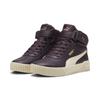 Winterboots PUMA "CARINA 2.0 MID WTR JR", Kinder, Gr. 39, lila (midnight plum, alpine snow, puma gold), unifarben, sportlich, Schuhe, mit Klettverschluss für Jugendliche