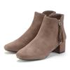 Stiefelette LASCANA, Damen, Gr. 40, braun (braun, taupe), Obermaterial: 100% Textilmaterial. Futter: 100% Textilmaterial. Decksohle: 100% Lederimitat. Laufsohle: 100% Synthetik, unifarben, casual, Schuhe, Stiefel, Boots mit bequemem Blockabsatz VEGAN