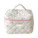 Makeup Bag Cotton Quilted Travel Cosmetic Bag Cute Floral Makeup Pouch Large Toiletry Bag For Women Girls Pink J