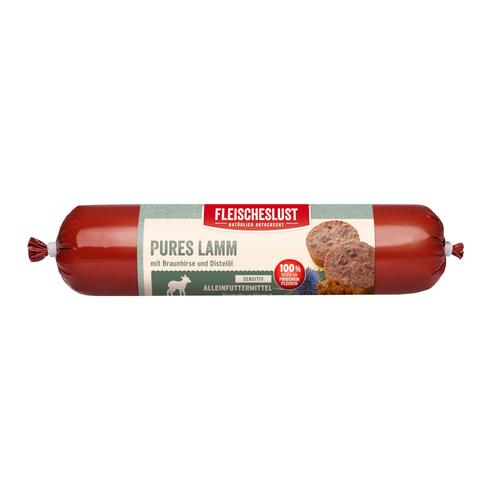 8x 400g Fleischeslust Sensitive Pures Lamm mit Braunhirse & Distelöl Hundefutter nass