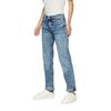 Straight-Jeans S.OLIVER "KAROLIN", Damen, Gr. 34, Länge 32, blau (blau32), Denim/Jeans, Obermaterial: 82% Baumwolle, 17% Polyester, 1% Elasthan, unifarben, casual, straight fit knöchellang, Jeans, im Five-Pocket Style