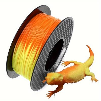 TEMU Orange To Change With Temperature Black To Red To Yellow Pla Filament 250g 1.75mm Image