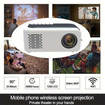 TEMU Besus Mini Projector J19 Mate, With 2.4g Wifi Support Phone Mirror, Support 1080p Full Hd Portable Projector Movie Projector Compatible With Tv Stick Smartphone/hd/usb/av, Indoor & Outdoor Use.