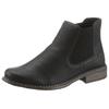 Chelseaboots RIEKER, Damen, Gr. 41, schwarz, Lederimitat, klassisch, Schuhe, Stiefelette, Boots, Blockabsatz, in klassischer Optik, Topseller