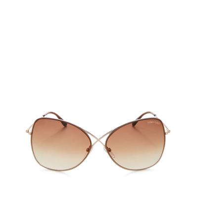 Tom Ford Colette Round Sunglasses, 60mm - Gold/Brown Gradient