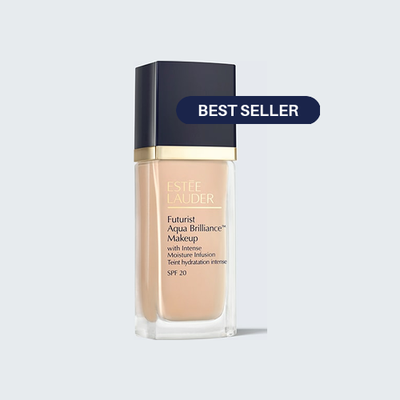 Futurist Aqua Brilliance Makeup with Intense Moisture Infusion SPF20 - 24 Hour Wear and Hydration In 1C0 Cool Porcelain Nude