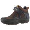 Winterstiefel GEOX "J NEW SAVAGE BOY B ABX", Kinder, Gr. 26, braun (braun, navy), Lederimitat, Textil, casual, Schuhe, Trekkingboots, Winterstiefel, Kindergartenschuh mit Warmfutter