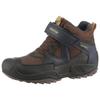 Winterstiefel GEOX "J NEW SAVAGE BOY B ABX", Kinder, Gr. 31, braun (braun, navy), Lederimitat, Textil, casual, Schuhe, Trekkingboots, Winterstiefel, Kindergartenschuh mit Warmfutter