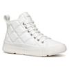 Sneaker GEOX "J LAQUINNY GIRL B", Kinder, Gr. 30, weiß, Lederimitat, Schuhe, High Top Sneaker, Schnürboots, Freizeitschuh mit Reißverschluss