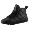 Sneaker GEOX "J LAQUINNY GIRL B", Kinder, Gr. 31, schwarz, Lederimitat, Schuhe, High Top Sneaker, Schnürboots, Freizeitschuh mit Reißverschluss