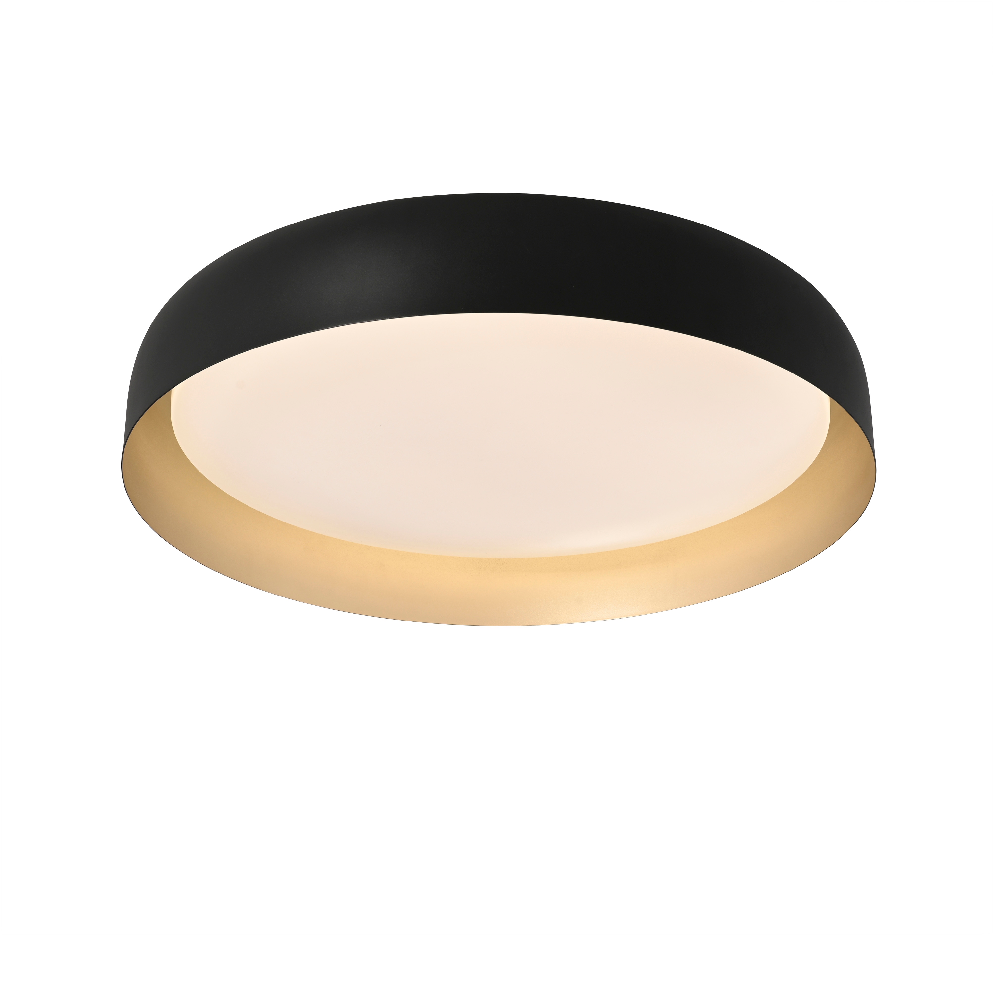 JUST LIGHT Deckenleuchte "OSKO", schwarz, 1, Ø 57cm H: 11,5cm, 1 Stk., Leuchten, LED, Fernbedienung, Funk inkl. Image
