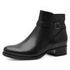 Stiefelette TAMARIS, Damen, Gr. 37, schwarz, Leder, Lederimitat, unifarben, Reptilienprägung, modisch, Schuhe, Blockabsatz, Businessschuh, Boots mit Zierschnalle und Logoprägung