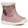 Winterboots GEOX "B IUPIDOO GIRL B", Kinder, Gr. 21, rosa, Synthetik, Glitzer, casual, Schuhe, Klettstiefel, Babystiefel Winterstiefel mit Warmfutter