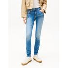 Skinny-fit-Jeans TOMMY JEANS "Tommy Jeans - Damenjeans SOPHIE - Low Waist - Skinny Fit", Damen, Gr. 33, Länge 28, blau (denim medium), Denim/Jeans, Obermaterial: 92% Baumwolle, 6% Elastomultiester, 2% Elasthan, casual, skinny fit 7/8-Länge, Jeans,...