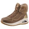 Keilsneaker SKECHERS "UNO RUGGED", Damen, Gr. 40, bunt (braun, goldfarben), Lederimitat, metallic, sportlich, Schuhe, Sneaker, Keilsneaker, Winterboots mit hochwertiger Dämpfung