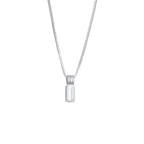 KUZZOI - Anhänger Topas Weiß 925 Sterling Silber Ketten 1 ct Herren