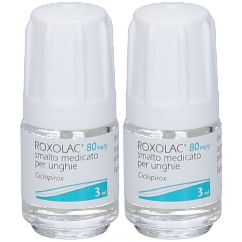 ROXOLAC® 80mg/g Smalto Medicato per Unghie 2x3 g unghie a base di prin